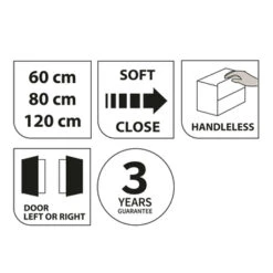 Tiger Spiegelkast S-Line 60cm Sneeuwwit -badkamer 123 1093