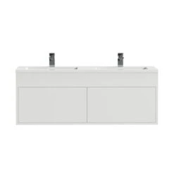 Tiger Helsinki Badkamermeubel 120 Cm Hoogglans Wit Met Wastafel Polybeton Hoogglans Wit -badkamer 123 1124