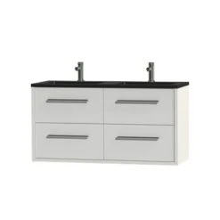 Tiger Badkamermeubel Boston 120cm Hoogglans Wit/matzwart Met Grepen Chroom 8 Tiger Badkamermeubel Boston 120cm Hoogglans Wit/matzwart Met Grepen Chroom -badkamer 123 1189