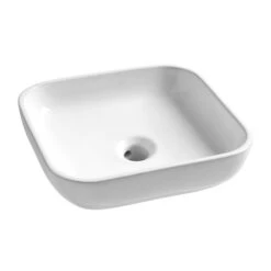 Tiger Karlo Badkamermeubelset 60 Cm Naturel Eik Met Wit Houten Wasblad En Glanzend Witte Keramische Waskom -badkamer 123 1193