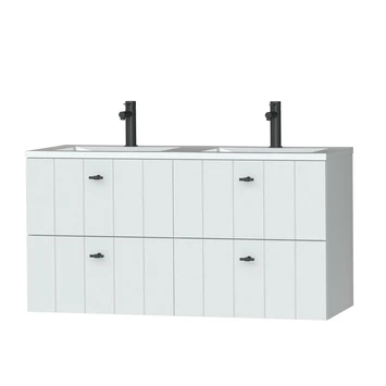 Tiger Maryport Badkamermeubelset 120 Cm Mat Wit Met Wit Glanzende Polybeton Wastafel En Matzwarte Grepen 3 Tiger Maryport Badkamermeubelset 120 Cm Mat Wit Met Wit Glanzende Polybeton Wastafel En Matzwarte Grepen