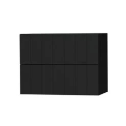 Tiger Maryport Badkamermeubelset 80 Cm Mat Zwart Met Licht Eiken Houten Wasblad, Keramische Opzetkom En Matzwarte Grepen -badkamer 123 1265