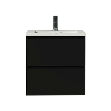 Tiger Badkamermeubel Karlo 60 Cm Mat Zwart Met Witte Wastafel 5 Tiger Badkamermeubel Karlo 60 Cm Mat Zwart Met Witte Wastafel - Afbeelding 3