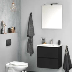 Tiger Badkamermeubel Karlo 60 Cm Mat Zwart Met Witte Wastafel 15 Tiger Badkamermeubel Karlo 60 Cm Mat Zwart Met Witte Wastafel -badkamer 123 1282