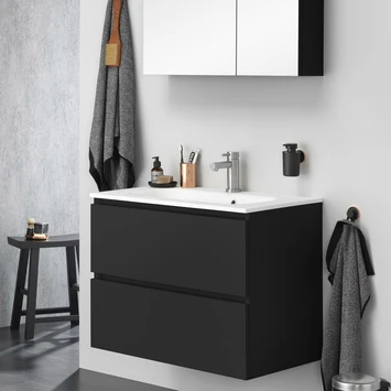 Tiger Badkamermeubel Karlo 60 Cm Mat Zwart Met Witte Wastafel 9 Tiger Badkamermeubel Karlo 60 Cm Mat Zwart Met Witte Wastafel - Afbeelding 7