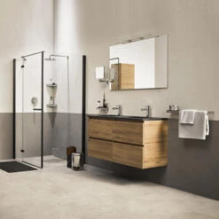 Tiger Karlo Badkamermeubel 120cm Chalet Eik Met Zwart Wastafelblad 17 Tiger Karlo Badkamermeubel 120cm Chalet Eik Met Zwart Wastafelblad -badkamer 123 1376