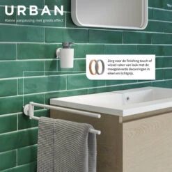 Tiger Handdoekhouder Urban 2-Armig Wit -badkamer 123 1418