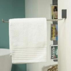 Tiger Handdoekrek Cliqit Donkergrijs RVS -badkamer 123 1457