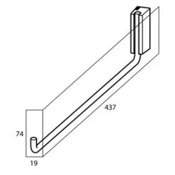 Tiger Handdoekrek Cliqit Donkergrijs RVS -badkamer 123 1459