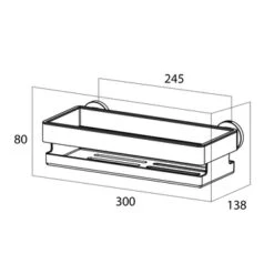 Tiger Noon Douchemand 30 X 8 X 13,8 Cm Inox -badkamer 123 1464