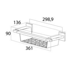 Tiger Wandkorf Items RVS -badkamer 123 1487
