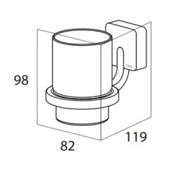 Tiger Bekerhouder Impuls Hangend Met Beker RVS -badkamer 123 1530