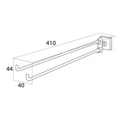 Tiger Handdoekrek Melbourne Met Draaibare Armen Chroom -badkamer 123 1569