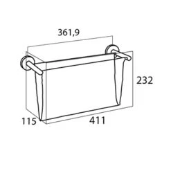 Tiger Magazine Houder Boston RVS Glans -badkamer 123 1621