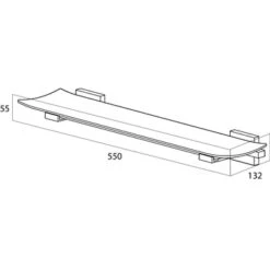 Tiger Planchet Zenna Chroom/Wengé -badkamer 123 1637