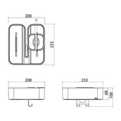 Tiger Douchemand Voor Douchewand 2-store Wit -badkamer 123 1651