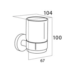 Tiger Bekerhouder Boston Met Beker RVS -badkamer 123 1655