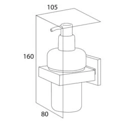 Tiger Zeepdispenser Items Hangend RVS -badkamer 123 1722