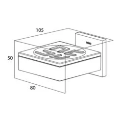 Tiger Zeepbakje Items Hangend RVS -badkamer 123 1728