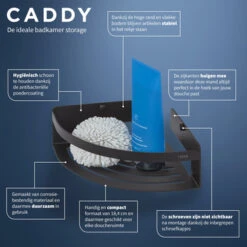 Tiger Caddy Hoekkorf Klein Zwart -badkamer 123 1751