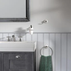 Tiger Ivy Beweegbare Handdoekring Chroom/wit -badkamer 123 1777