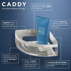 Tiger Caddy Hoekkorf Klein RVS 18 Tiger Caddy Hoekkorf Klein RVS -badkamer 123 1815