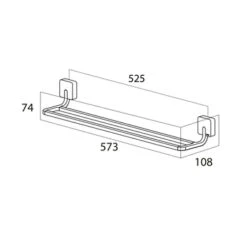 Tiger Dubbel Handdoekrek Impuls RVS -badkamer 123 1821