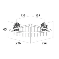 Tiger Ivy Hoekkorf Chroom/wit -badkamer 123 1825