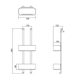 Tiger Doucherek Ophangbaar 2-store 25cm Zwart 15 Tiger Doucherek Ophangbaar 2-store 25cm Zwart -badkamer 123 1850