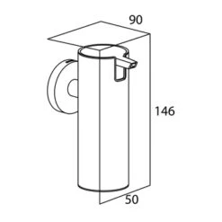 Tiger Zeepdispenser Boston Klein Hangend RVS -badkamer 123 1908