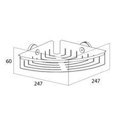 Tiger Hoekkorf Boston Groot RVS -badkamer 123 1955