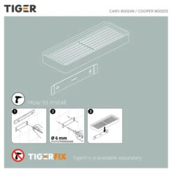 Tiger Planchet Cooper 28 Cm RVS/zwart -badkamer 123 2034