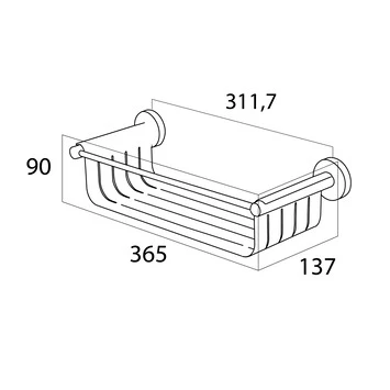 Tiger Wandkorf Boston Chroom 9 Tiger Wandkorf Boston Chroom - Afbeelding 7