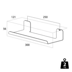 Tiger Planchet Colar 30 Cm Zwart -badkamer 123 2056