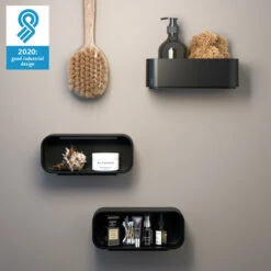 Tiger Wandrek/douchemand 2-store 25cm Zwart -badkamer 123 2087