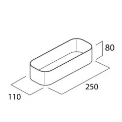 Tiger Wandrek/douchemand 2-store 25cm Zwart -badkamer 123 2091