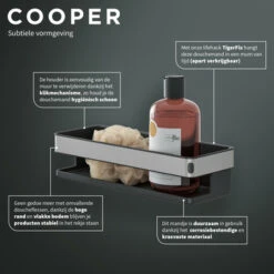 Tiger Douchemand Cooper 28 Cm RVS/zwart -badkamer 123 2104