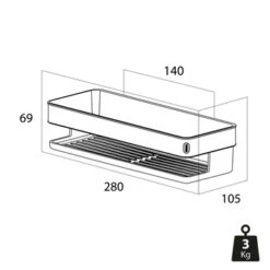Tiger Douchemand Cooper 28 Cm RVS/zwart -badkamer 123 2105