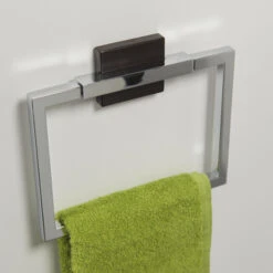 Tiger Zenna Handdoekring Chroom/wenge -badkamer 123 2108