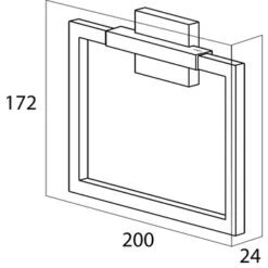 Tiger Zenna Handdoekring Chroom/wenge -badkamer 123 2110