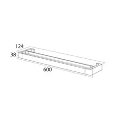 Tiger Dubbel Handdoekrek Ontario Chroom -badkamer 123 2116