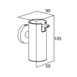 Tiger Zeepdispenser Boston Hangend Geborsteld RVS -badkamer 123 2126