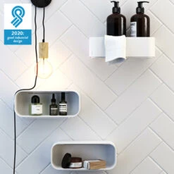 Tiger Wandrek/douchemand 2-store 25cm Wit -badkamer 123 2226