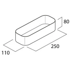 Tiger Wandrek/douchemand 2-store 25cm Wit -badkamer 123 2230