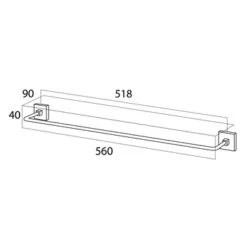 Tiger Handdoekrek Melbourne Chroom -badkamer 123 2236