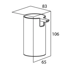 Tiger Zeepdispenser Boston Staand RVS Glans -badkamer 123 2246