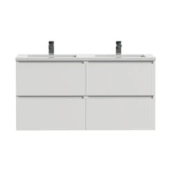 Tiger Karlo Badkamermeubel 120 Cm Hoogglans Wit Met Wastafel Hoogglans Wit -badkamer 123 235