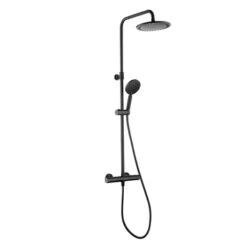 Tiger Regendoucheset Akcent Met Thermostatisch Kraan Zwart -badkamer 123 2428