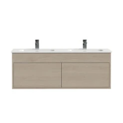 Tiger Helsinki Badkamermeubel 120 Cm Naturel Eiken Met Wastafel Keramiek Wit -badkamer 123 249
