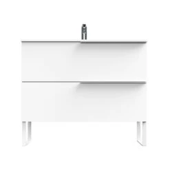 Tiger Badmeubelset Pocket 100 Cm Met 2 Lades Wit Incl. Looppoten -badkamer 123 256